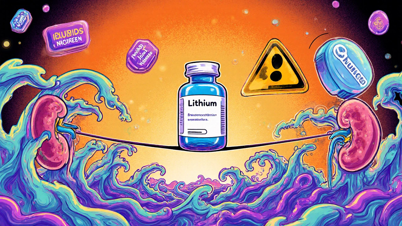 Lithium Interactions: NSAIDs, Diuretics, and Dehydration Risks Explained