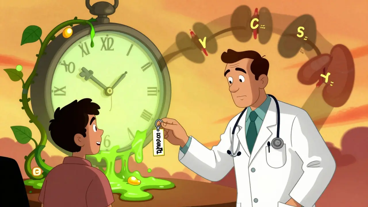 A doctor gives a taper key as calcium, vitamin D, and sunscreen vines grow, fading side effects.